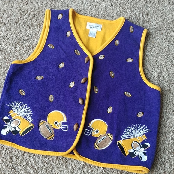 Ugly Christmas Sweater Sweaters - Vikings Vest, Large